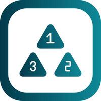 Numbers Glyph Gradient Corner Icon vector