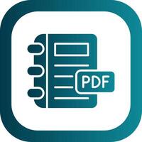 Pdf Glyph Gradient Corner Icon vector