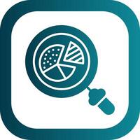 Graph Glyph Gradient Corner Icon vector