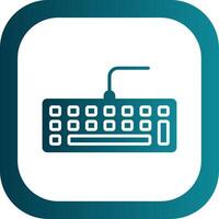 Keyboard Glyph Gradient Corner Icon vector