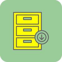 Inbox Glyph Gradient Corner Icon vector