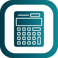 Calculator Glyph Gradient Corner Icon vector