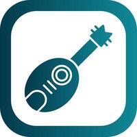 Guitar Glyph Gradient Corner Icon vector