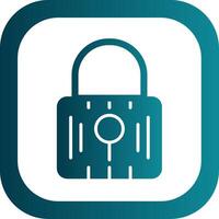 Locked Glyph Gradient Corner Icon vector