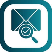 Mail Glyph Gradient Corner Icon vector