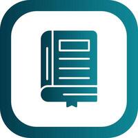 Book Glyph Gradient Corner Icon vector