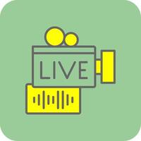 Live Stream Glyph Gradient Corner Icon vector