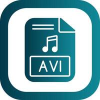 Avi Glyph Gradient Corner Icon vector