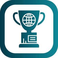 Globe Glyph Gradient Corner Icon vector