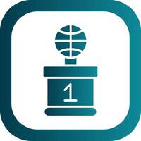 Basketball Glyph Gradient Corner Icon vector