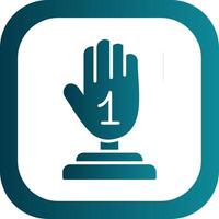 Hand Glyph Gradient Corner Icon vector