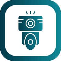 Camera Flash Glyph Gradient Corner Icon vector