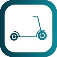 Kick Scooter Glyph Gradient Corner Icon vector