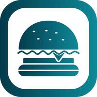 Burger Fast Food Glyph Gradient Corner Icon vector