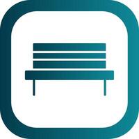 Bench Glyph Gradient Corner Icon vector