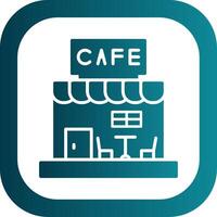 Cafe Glyph Gradient Corner Icon vector