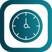 Clock Glyph Gradient Corner Icon vector