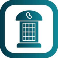 Phone Booth Glyph Gradient Corner Icon vector