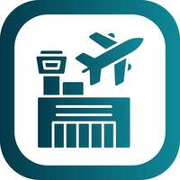 Airport Glyph Gradient Corner Icon vector