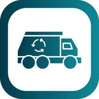 Trash Truck Glyph Gradient Corner Icon vector