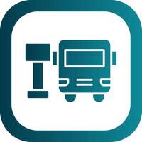 Bus Station Glyph Gradient Corner Icon vector