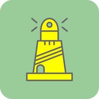 Lighthouse Glyph Gradient Corner Icon vector