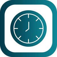 Clock Glyph Gradient Corner Icon vector