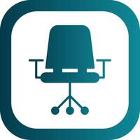 Chair Glyph Gradient Corner Icon vector