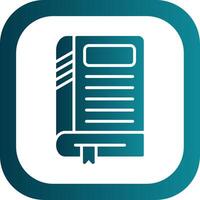 Book Glyph Gradient Corner Icon vector