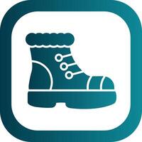 Boot Glyph Gradient Corner Icon vector