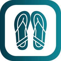 Slippers Glyph Gradient Corner Icon vector