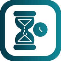 Hourglass Glyph Gradient Corner Icon vector