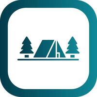 Camp Glyph Gradient Corner Icon vector