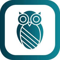 Owl Glyph Gradient Corner Icon vector