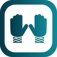 Gloves Glyph Gradient Corner Icon vector