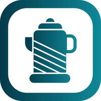 Kettle Glyph Gradient Corner Icon vector