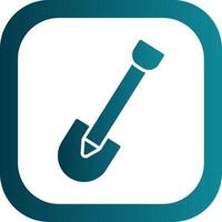 Shovel Glyph Gradient Corner Icon vector