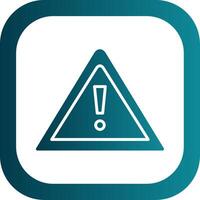 Warning Sign Glyph Gradient Corner Icon vector