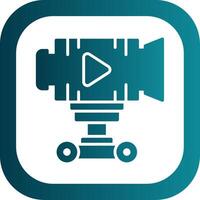 Camera Dolly Glyph Gradient Corner Icon vector