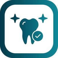 Healthy Tooth Glyph Gradient Corner Icon vector