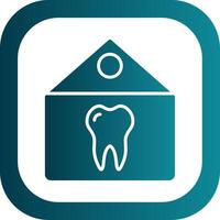 Dental Clinic Glyph Gradient Corner Icon vector