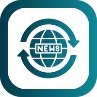 News Report Glyph Gradient Corner Icon vector