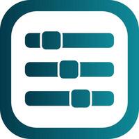 Progress Bar Glyph Gradient Corner Icon vector