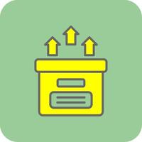 Storage Box Glyph Gradient Corner Icon vector