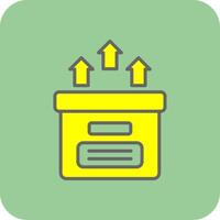 Storage Box Glyph Gradient Corner Icon vector