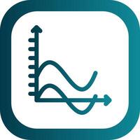 Wave Chart Glyph Gradient Corner Icon vector