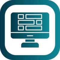 Dashboard Glyph Gradient Corner Icon vector