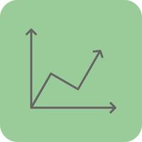 Glyph Gradient Corner Chart Glyph Gradient Corner Icon vector