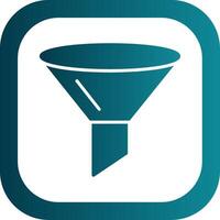 Funnel Glyph Gradient Corner Icon vector