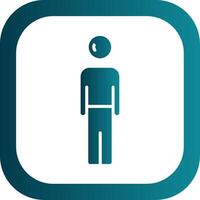 Person Glyph Gradient Corner Icon vector